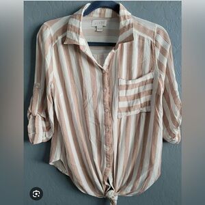 Vixbe striped button up shirt